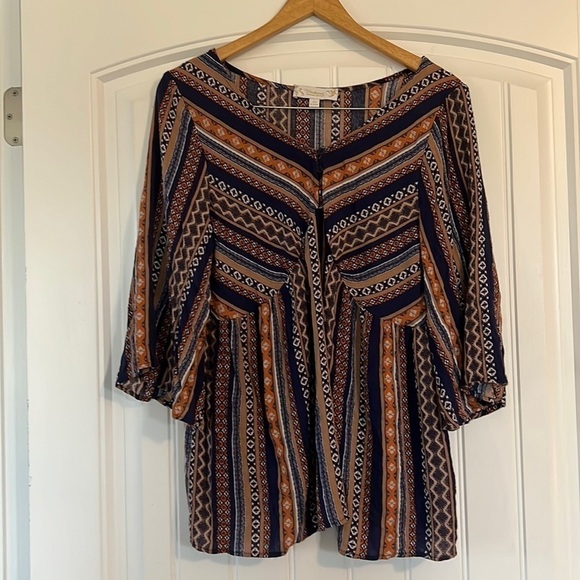 Suzanne Betro Weekend BOHO Tunic top Size Large - Picture 1 of 6